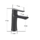 thumbnail image 3 of Llave Monomando baño Lavabo Ovalin Rubinett  Laton Solido Negro Mate 18 Cm, 3 of 3