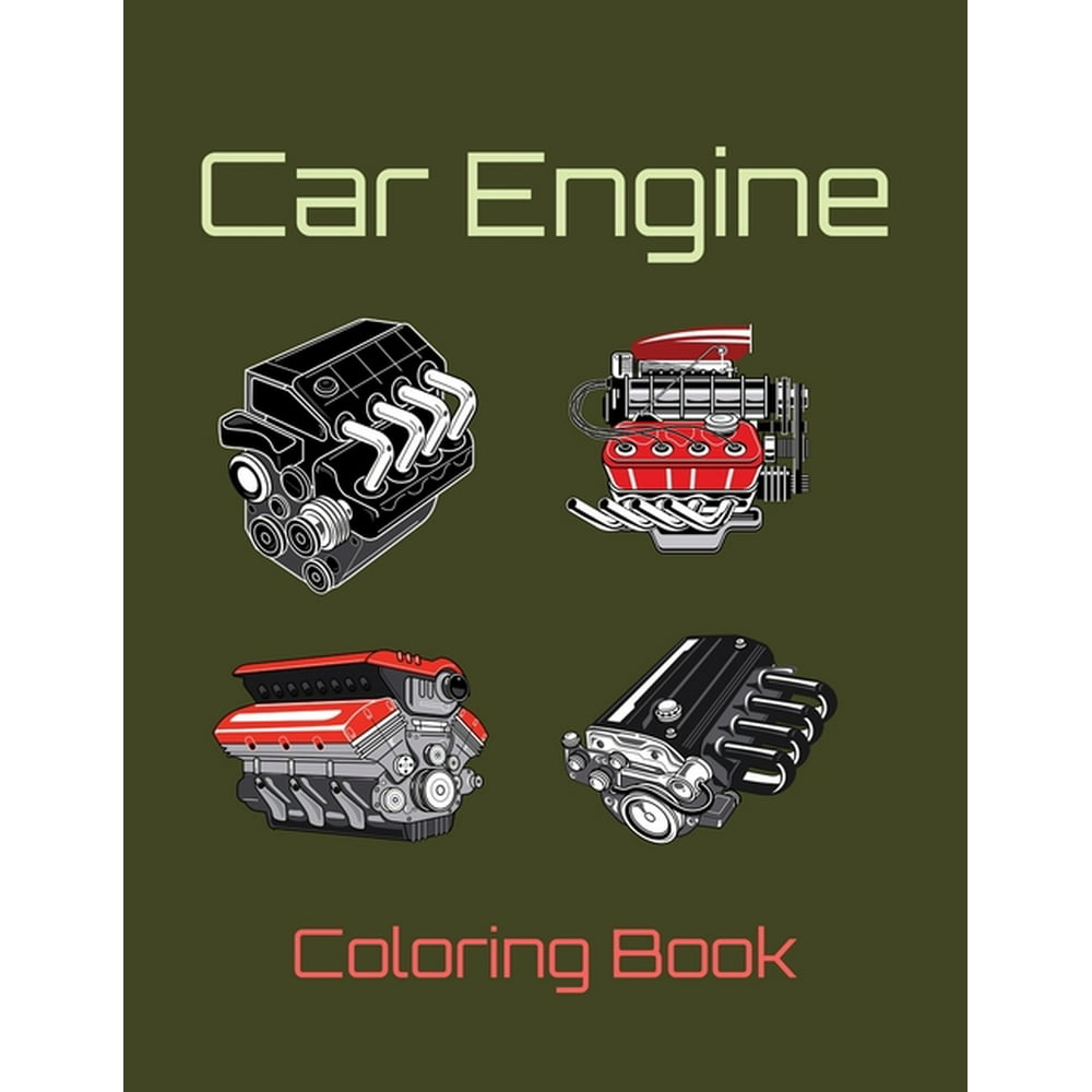 Car Engine Coloring Book : Cool Motor Illustrations to Coloring for