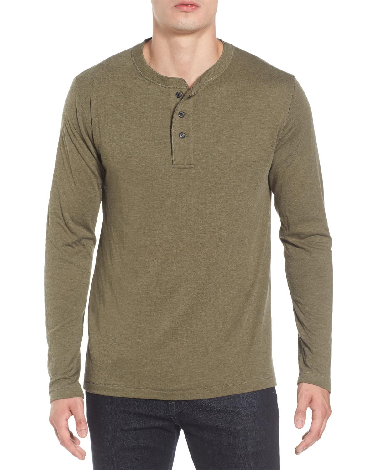 olive henley shirt