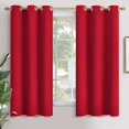 thumbnail image 1 of Cortinas térmicas YoungStex de 107 x 160 cm, opacas, color rojo, 2 paneles, 1 of 8