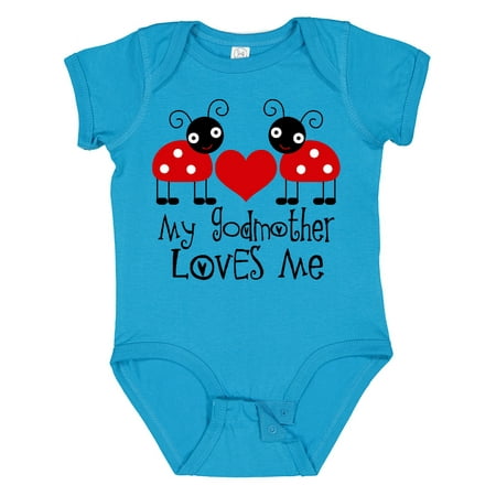 

Inktastic My Godmother Loves Me Gift Baby Boy or Baby Girl Bodysuit