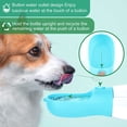 thumbnail image 3 of Botellas de agua para perros, botella de agua portátil para perros, dispensador de agua para perros a prueba de fugas de 550 ml con recipiente para comida de 100 ml, botella de agua de viaje para perr, 3 of 5