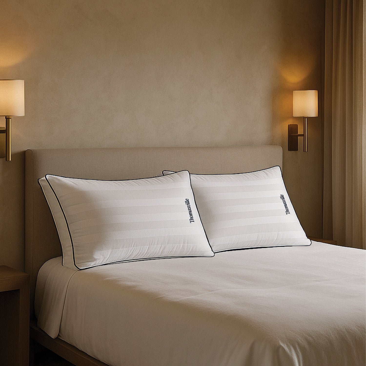 Thomasville 2-Pack Premium Hotel Pillows 400 Thread-Count Cotton, King