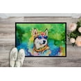 thumbnail image 2 of Carolines Treasures DAC2564MAT 0.15 x 18 x 27 in. Siberian Husky Hippie Dawg Doormat, 2 of 5