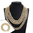 thumbnail image 1 of Cadena cubana Yinane Moda Punk Plata 19.68 pulgadas, 1 of 5