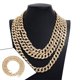 thumbnail image 1 of Cadena cubana Yinane Moda Punk Plata 19.68 pulgadas, 1 of 5
