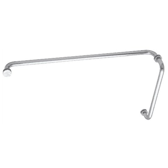 CRL BM12X24BSC Brushed Satin Chrome 12" Pull Handle and 24" Towel Bar BM Series Combination With Metal Washers