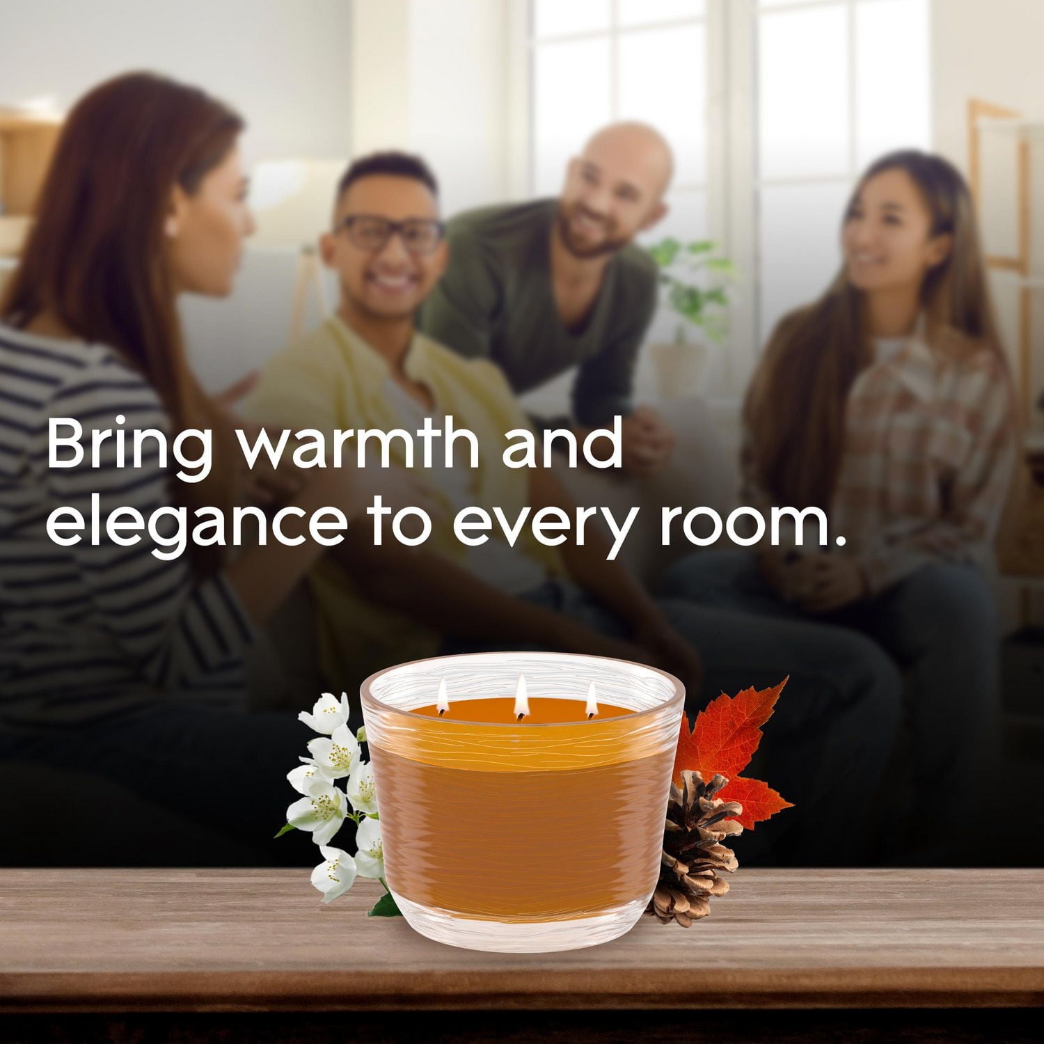 Glade® Scented Candle Air Freshener, Cashmere Woods, 1 Piece