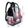 thumbnail image 2 of Disketp Heart Sky Bird Couple Mochila de Pañales de Gran Capacidad con Múltiples Bolsillos, Mochila de Viaje Multifuncional para Bebé, Unisex, Moderna y Resistente, 2 of 6