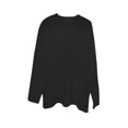 thumbnail image 4 of Iugvhana Big and Tall T-Shirts for Men Loose Casual Long Sleeve Round Neck Blouses Shirts Streetwear Trendy Shirt Top Black M, 4 of 5