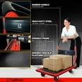 thumbnail image 4 of Push Cart Dolly by Wellmax, Moving Platform Hand Truck, Foldable for Easy Storage and 360 Degree Swivel Wheels with 660lb Weight Capacity, Red Color, 4 of 4