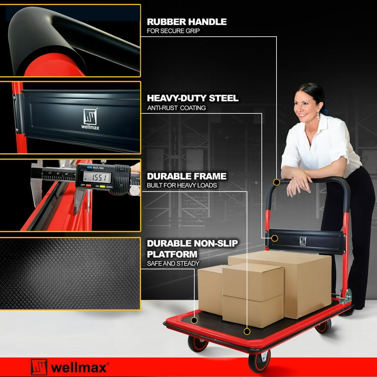 Costway Folding Push Cart Dolly Platform Hand Truck with 360° Swivel Wheels 440LBS Capacity Link 🖇️🔗🖇️🔗 in comment #ad