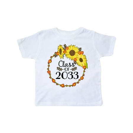 

Inktastic Class of 2033 Sunflower Wreath Gift Toddler Boy or Toddler Girl T-Shirt