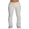 thumbnail image 1 of Pantalon Bootcut en Tricot Côtelé Taille Haute Uni pour Femmes, 1 of 6