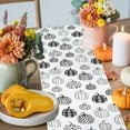 thumbnail image 4 of Plaid Polka Dots Pumpkin Cotton Linen Table Runner, Washable Table Runners for Kitchen, Dining Room, Holiday, Home Party Table Decor, 13x90 Inches, 4 of 9