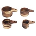 thumbnail image 2 of Conjuntos de Tazas de Mediciónico de Madera, Tazas de Medición Fácil de Limpiar A Escala Transparente 4 piezas cómodo apilable con agujeros colgantes para ingredientes segos, 2 of 7