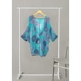 thumbnail image 5 of HAPPY BAY Women's Loose Kimono Casual Outwear Beachwear Bohemian Cover Up Top Dress Holiday Duster Cardigans for Women S Floral, Blue, 5 of 5