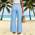thumbnail image 3 of Sweatpants for Women with Pockets New Plaid Long Pants for Women Flowy Wide Leg Trousers with Pockets Elastic Waist Fashion Casual Versatile Daily Bottoms, 3 of 7