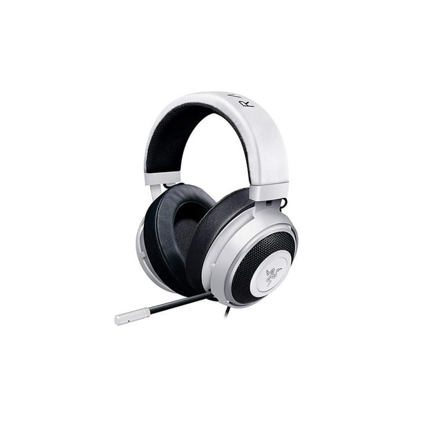 Razer Kraken Pro V2 Lightweight Aluminum Headband Retractable Mic In Line Remote Gaming Headset Works With Pc Ps4 Xbox One Switch Mobile Devices White Walmart Com Walmart Com