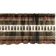 thumbnail image 4 of Ambesonne Tartan Window Valance, Woodland Aura Stripes Plaid, 42" X 18", Sepia Maroon Olive Green, 4 of 5