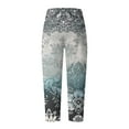 thumbnail image 2 of QATAINLAV Wamen Plus Size Crop Pant Summer Linen Petal Hem Capri Pants Beach Vacation Clothes Floral Printed Casual Elastic Waist Capris Multicolor XXXXL, 2 of 6
