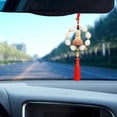 thumbnail image 2 of Ximing Buddha Statue Car Pendant, Car Hanging Decoration, Feng Shui Decor Decorative Gift Rear View Mirror Pendant Dangling Ornament Red, 2 of 7