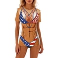 thumbnail image 3 of Wxolcjlv Women's Tee Tops Funny Bikini Print Crew Neck Short Sleeve Independence Day Holiday Casual Shirt,Sizes S-XXL, 3 of 7