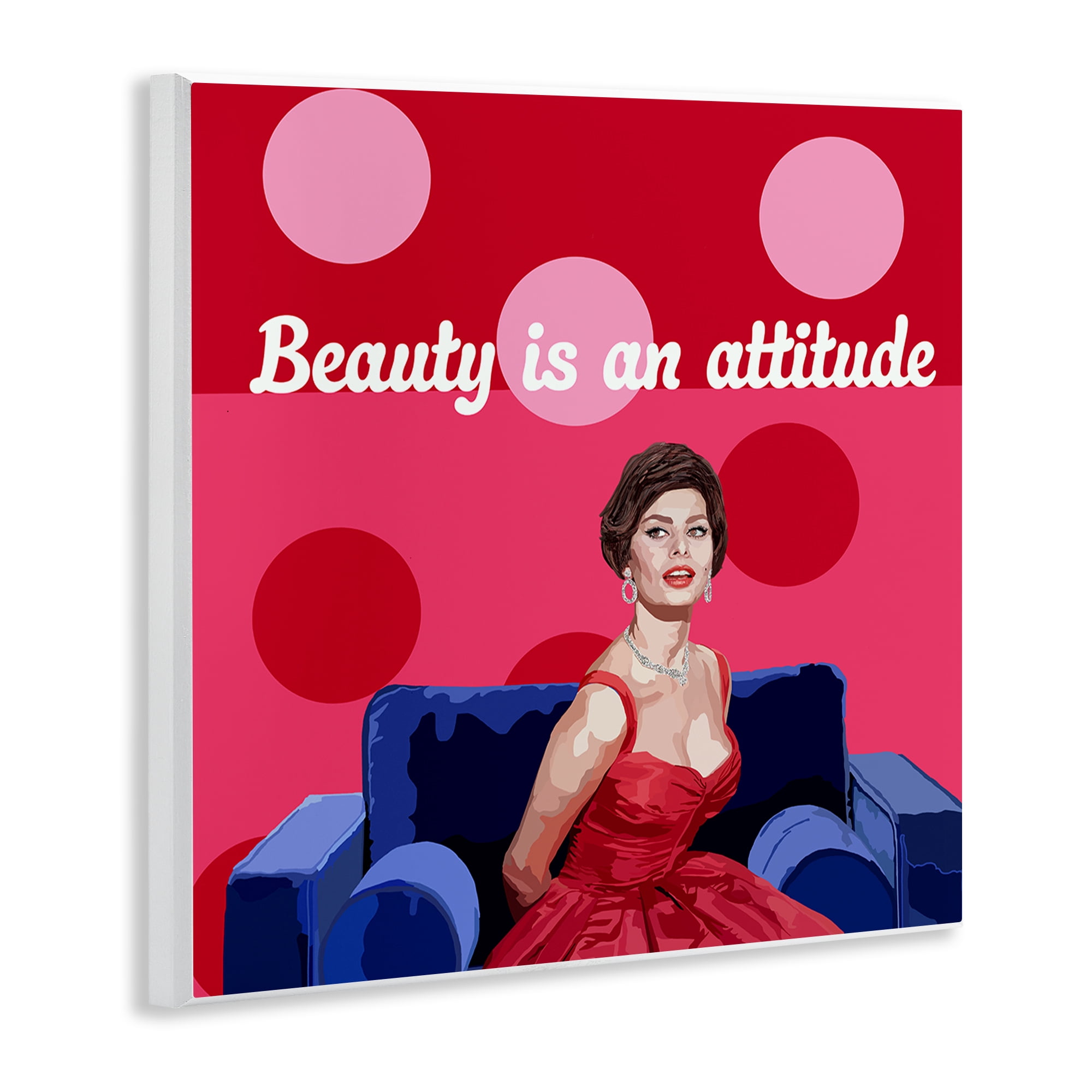 Stupell Industries Beauty Is An Attitude Wall Plaque Art, design by Lynnda Rakos