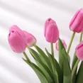 thumbnail image 5 of Flores artificiales de tulipanes de 10 piezas, ramo de tulipanes falsos, tacto Real, decoración del jardín del hogar para decoración de bodas, suministros para fiestas, 5 of 5