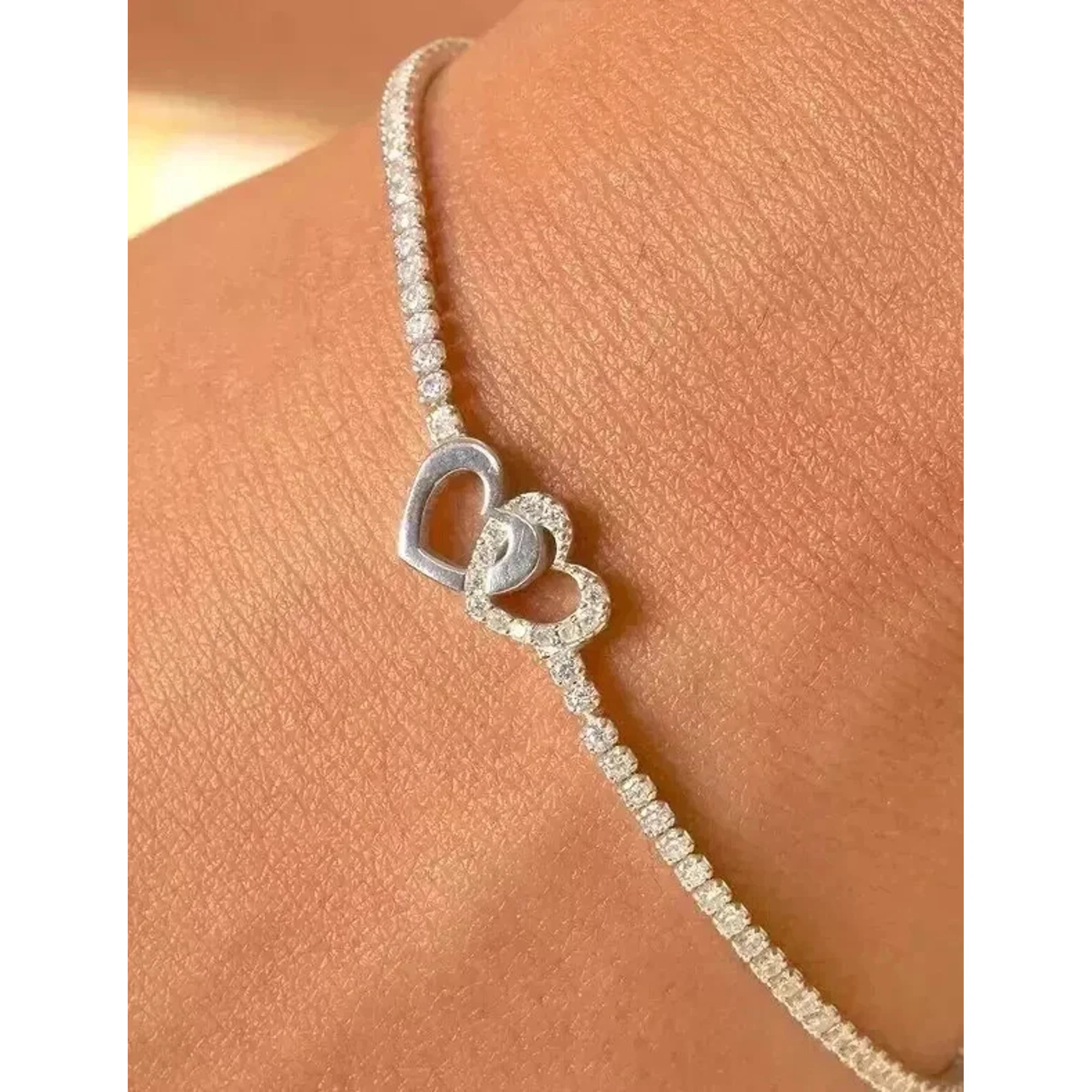 5.00 Ct Round Cut Simulated Diamond Women Tennis Bracelet 14k White Gold Plated