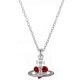 thumbnail image 1 of Saturn planet heart pendant necklace women earrings best for sisters girlfriends wedding birthday anniversary, 1 of 4