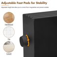 thumbnail image 5 of Modern Console Table with 2 Storage Drawers, Fluted Entryway Table with Rounded Silhouette for Hallway Living Room and Entryway (Black), 5 of 11