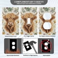 thumbnail image 3 of Yayeee Duplex Wall Plate 1-Gang 4.5"x2.7" Home Receptacle Light Switch Decorative Outlet Cover, Floral Cow, 3 of 7