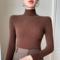 thumbnail image 3 of Women Turtleneck Basics Cashmere Sweater Autumn Winter Pullover 100% Merino Wool Knitwear Female Soft Slim Knitting New Top, 3 of 5