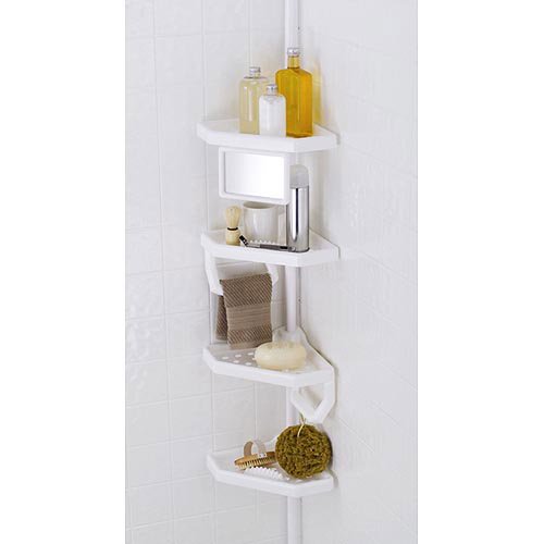 4Shelf Bathroom Storage Caddy, White