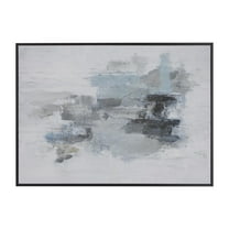 66" x 48" Abstract Framed Wall Art with Black Frame, by DecMode
