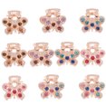 thumbnail image 1 of 10 Pcs Mini Pince à Cheveux Petite Pince à Griffes Barrette Cristal, 1 of 7