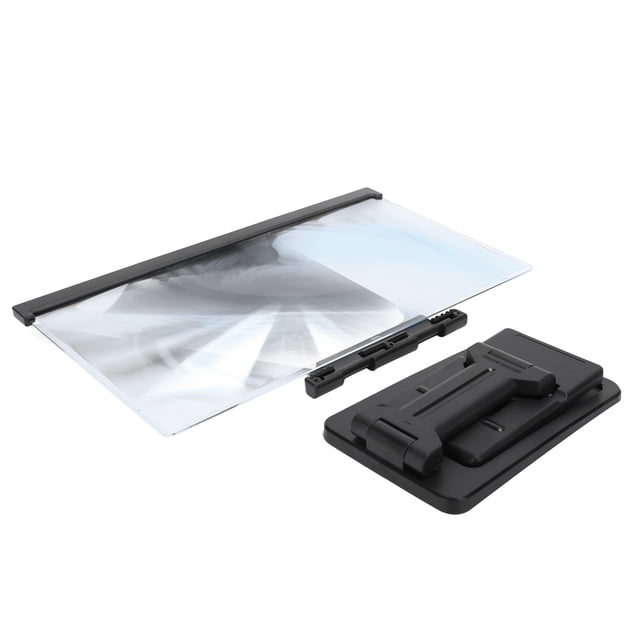 L20 Amplificador de pantalla de teléfono móvil de 12 pulgadas Lupa de video para teléfono de escritorio 3D con soporte