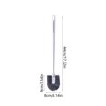 thumbnail image 3 of Household Toilet Brush - Wall Mounted, Long Handle, Semi Circular Design for Effective Bathroom Cleaning - Dense Bristles, Easy to Clean, Eco-Friendly PET Material White, 3 of 6