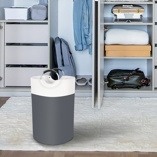 Fiudx Cesto de Ropa Sucia Grande de 82 L con Asas Largas Reforzadas, Cesta de Almacenamiento Independiente para Dormitorio y Baño.