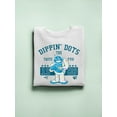 thumbnail image 3 of Taste the Fun Frozeti Dippin' Dots Retro Yeti Graphic Women's Sweatshirt, 3 of 4
