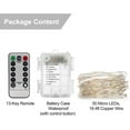 thumbnail image 7 of Fairy Lights, 2-Pack 50 LED Fairy String Lights Battery Operated Waterproof Twinkle Lights 16.4ft Silver Wire with Remote Control for Christmas Parties,Wedding, Home Decoration, 7 of 7