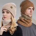 thumbnail image 3 of lanema Women Knit Hat and Scarf Winter Color Matching Hat Ear for Protection Supplies, 3 of 20