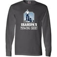 thumbnail image 3 of Inktastic Grandpa Funny Lawn Mowing Long Sleeve T-Shirt, 3 of 5