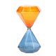 thumbnail image 1 of innovative diamond shape hourglass sand clock sand timer 5 minutes sand glass desk decor, 1 of 5