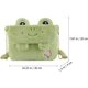thumbnail image 3 of Monedero de felpa de rana de dibujos animados, lindo monedero de rana de felpa, bolso de animal, bolso cruzado, divertido regalo de cumpleaños para mujeres y niñas: Bolso bandolera rana (verde), 3 of 5