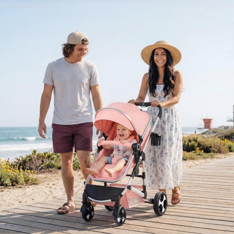 AILEEKISS 3-in-1 Baby Stroller, Convertible Design, Adjustable