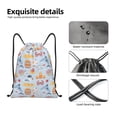 thumbnail image 4 of Saiise Cute Shark Pattern Sports Drawstring Backpack - String Swim Gym Bag with Wet Proof Pocket for Women&Men-Medium, 4 of 6