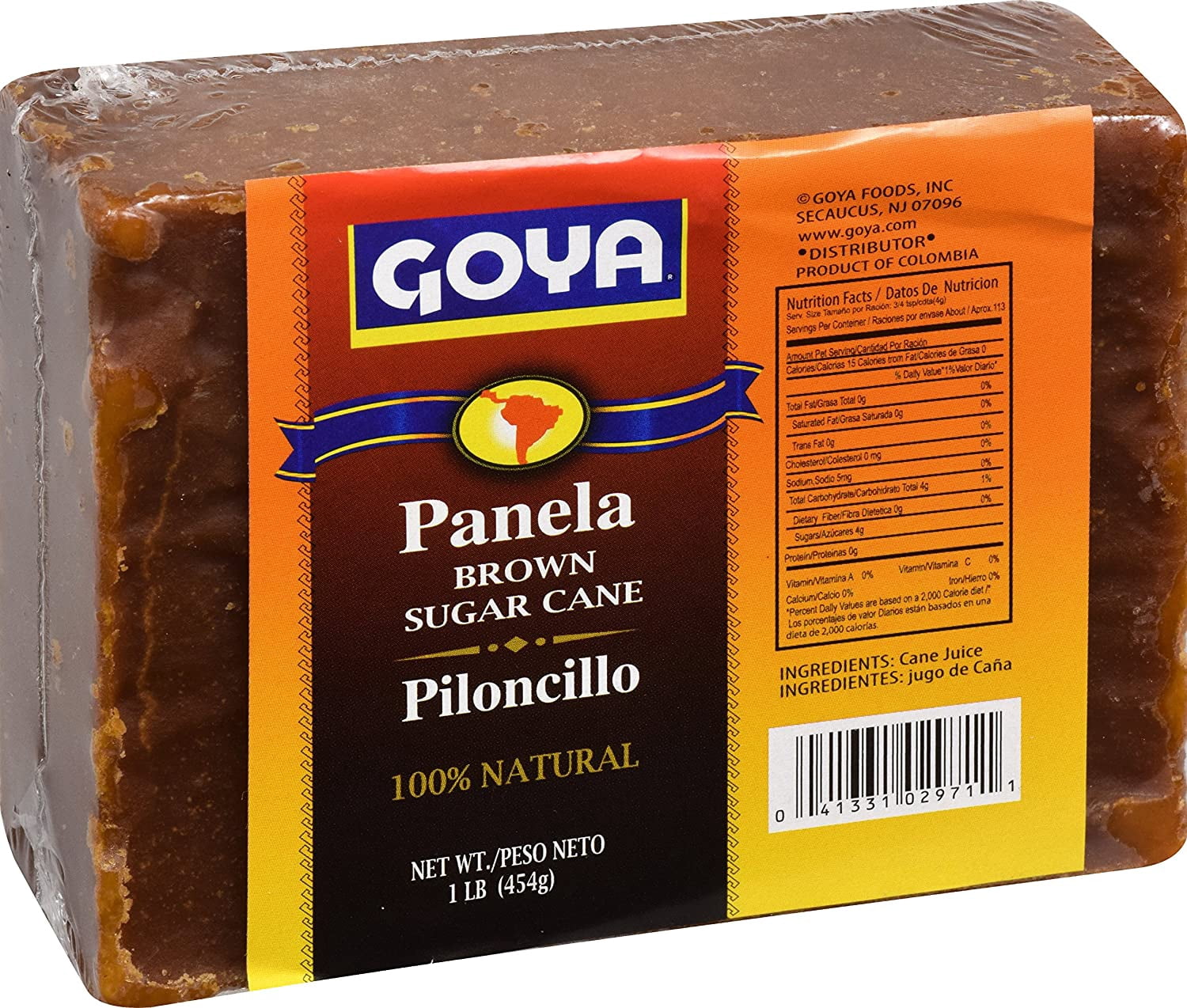 (2 pack) Goya Panela Cuadrada Unrefined Cane Sugar, 16 oz