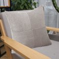 thumbnail image 5 of PONPRNGY 1Pc Corduroy Pillow Covers 17x17 Inch Boho Decorative Spliced Throw Pillow Covers Soft Couch Pillowcases Diagonal Patchwork Textured Cushion Covers for Sofa Living Room Decor, 5 of 6